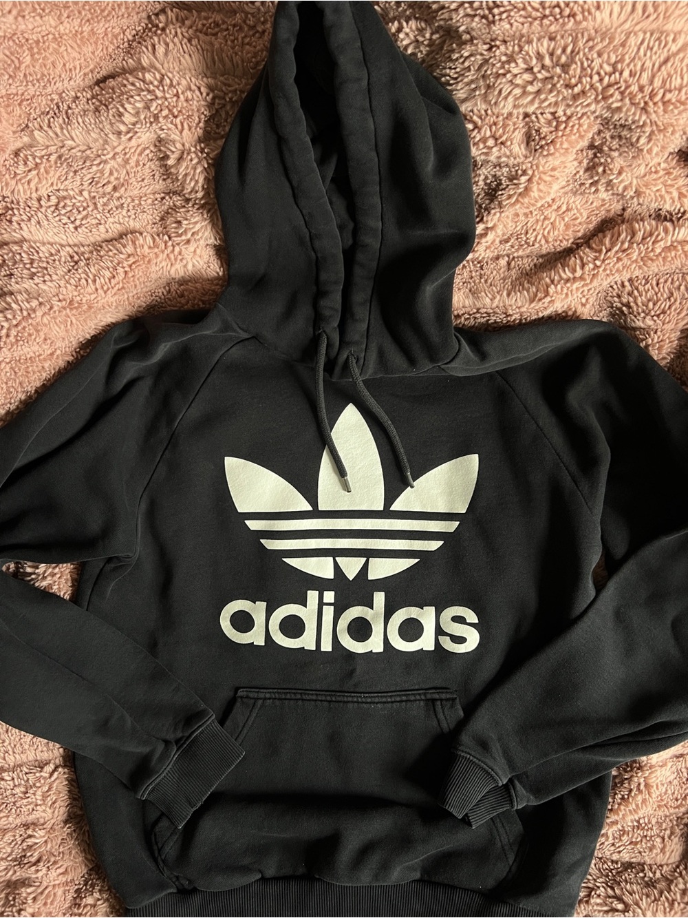 Vintage adidas original Black Hoodie with Trefoil logo